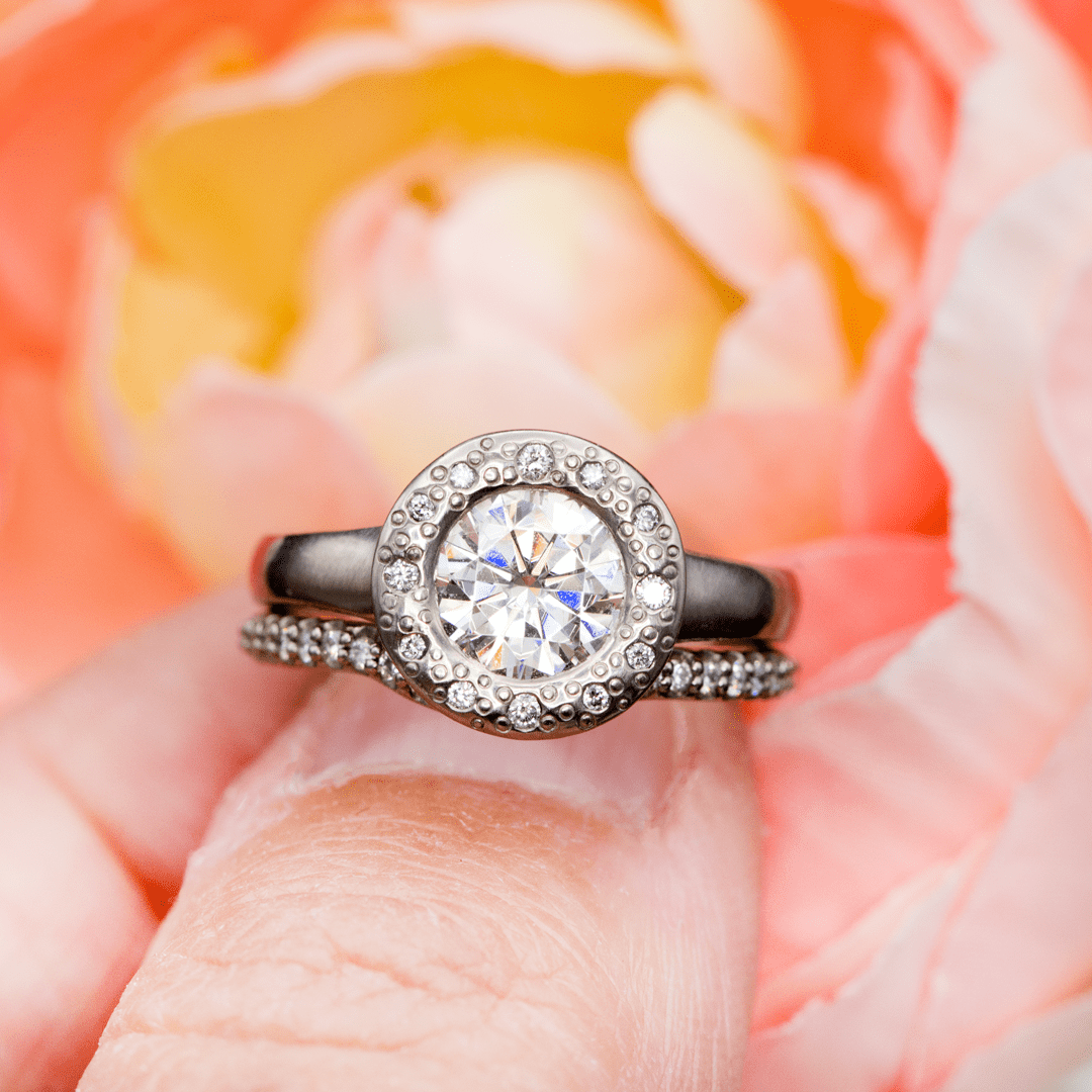 Show me low-profile engagement rings!
